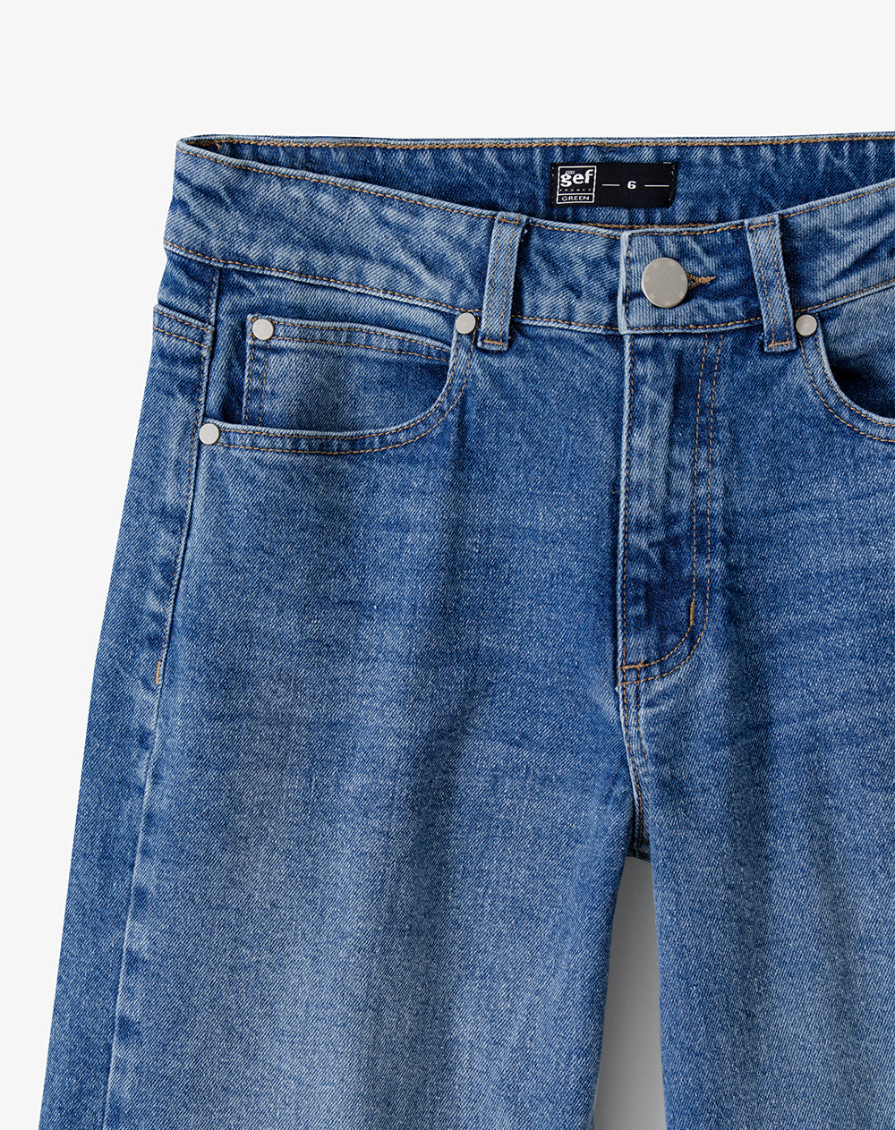 Jean flare fit tiro medio índigo