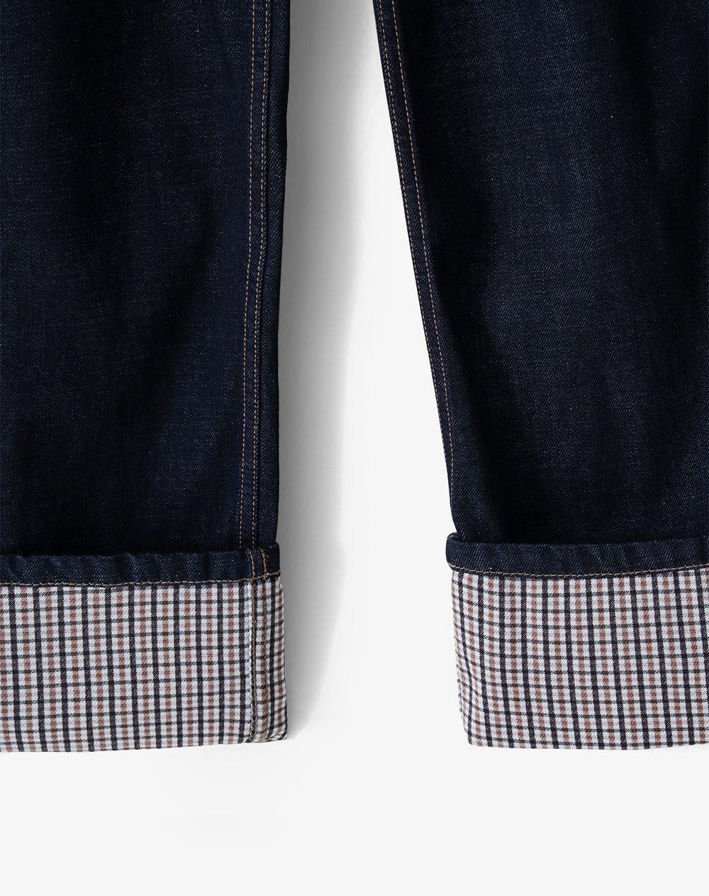Jean straight fit tiro medio índigo oscuro