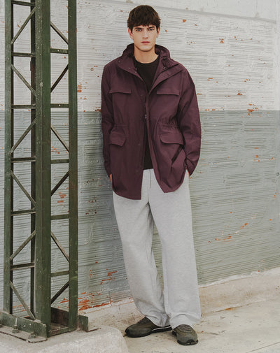 Jogger tiro medio gris hombre