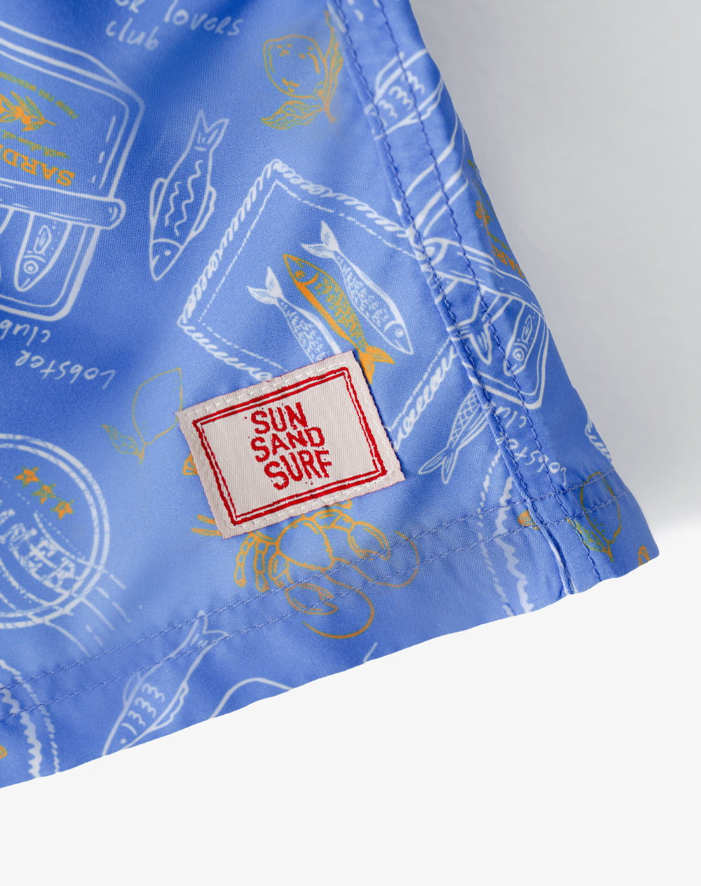 Short pantaloneta azul estampado niño