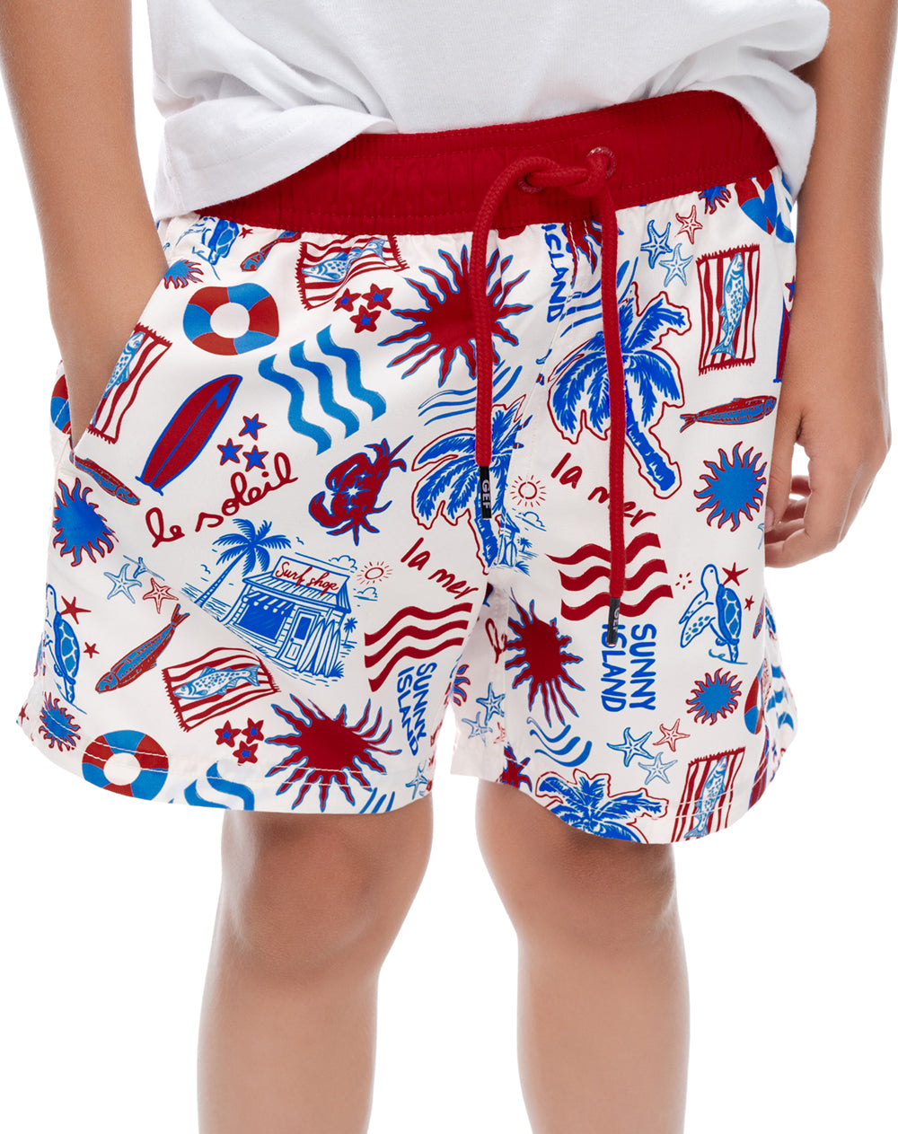 Short pantaloneta vainilla estampado niño