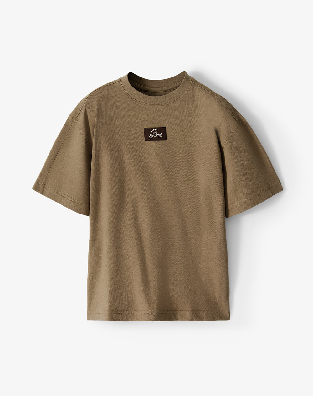 Conjunto pantalon largo camiseta habano