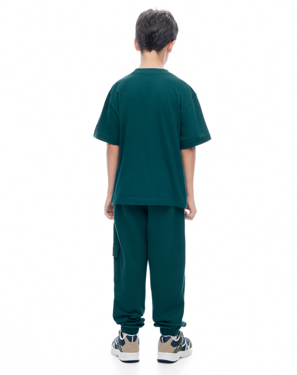 Conjunto pantalon largo camiseta verde niño