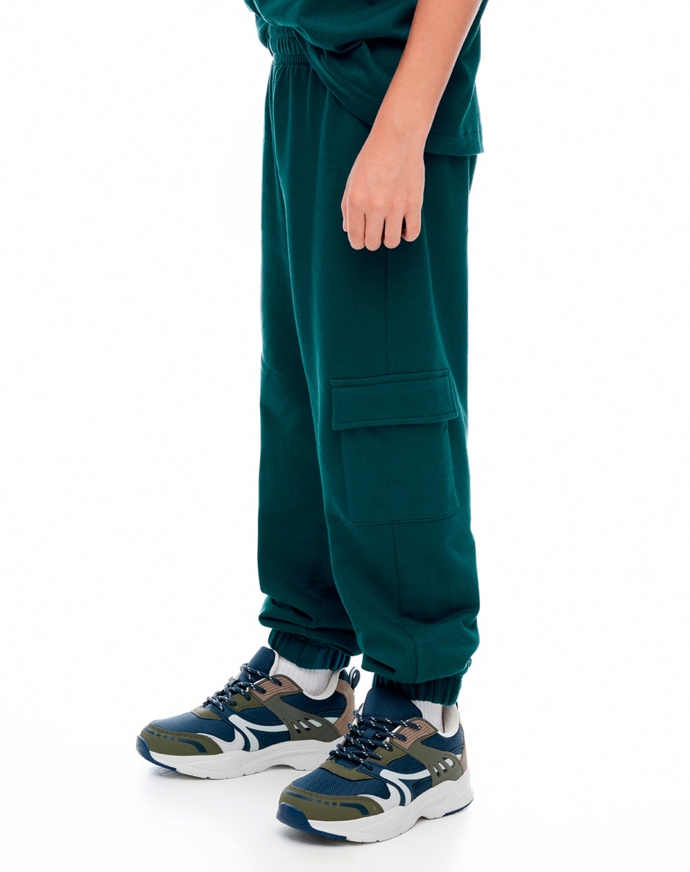 Conjunto pantalon largo camiseta verde niño