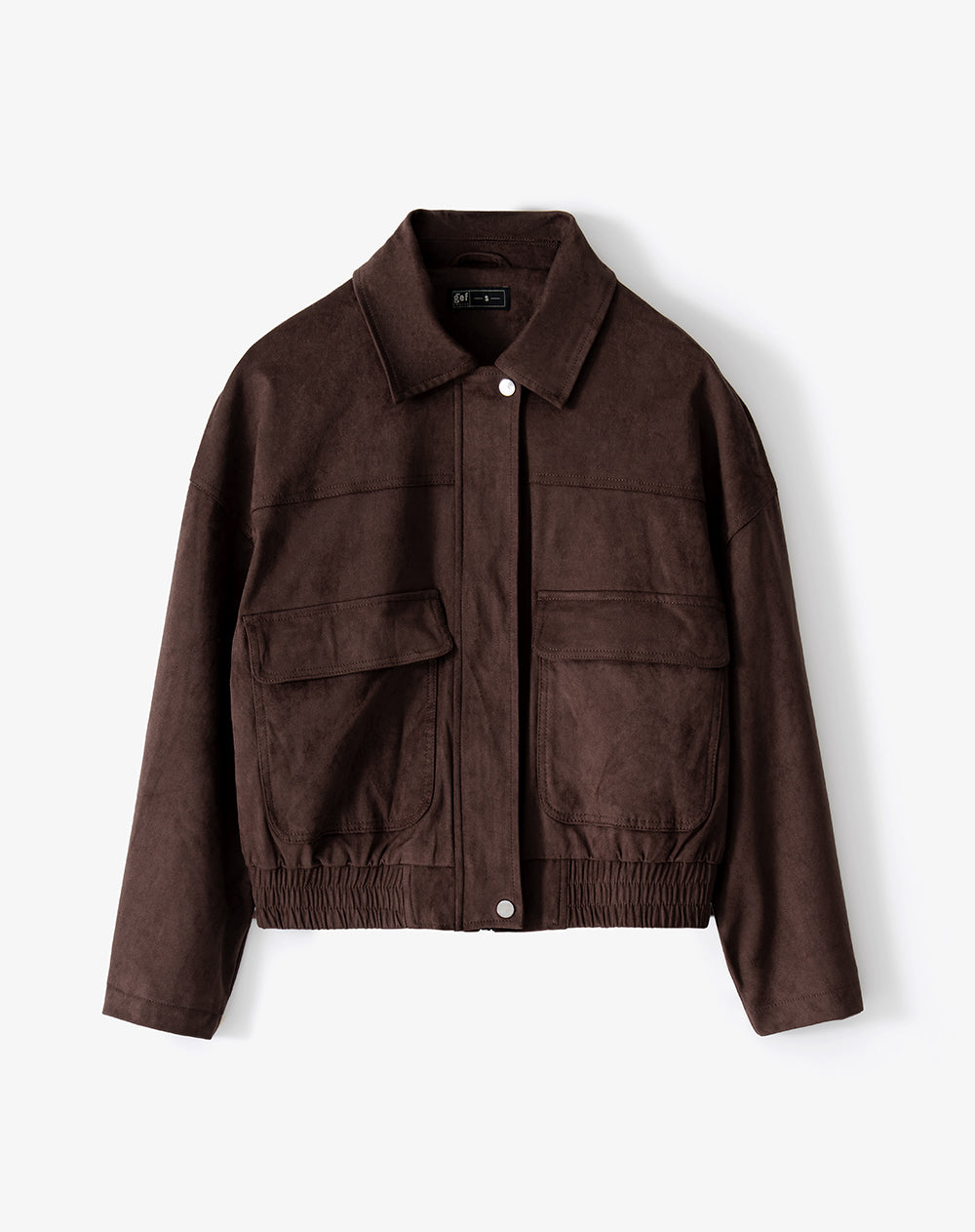 Chaqueta regular sin capucha chocolate mujer