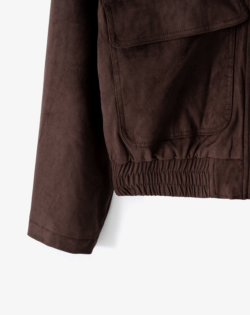 Chaqueta regular sin capucha chocolate mujer