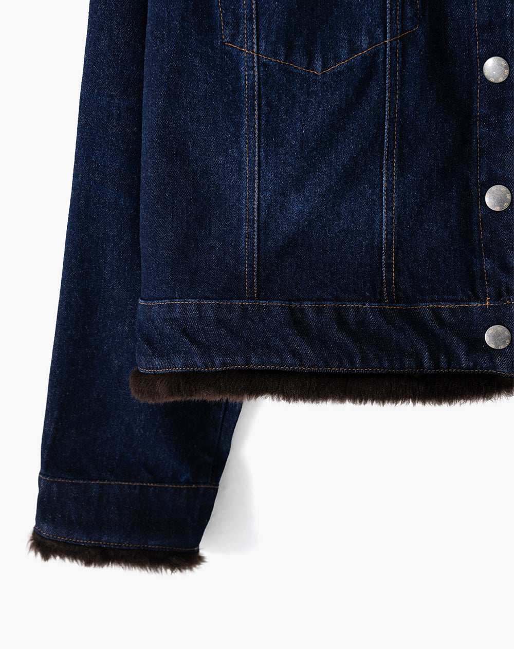 Chaqueta regular sin capucha índigo osc mujer