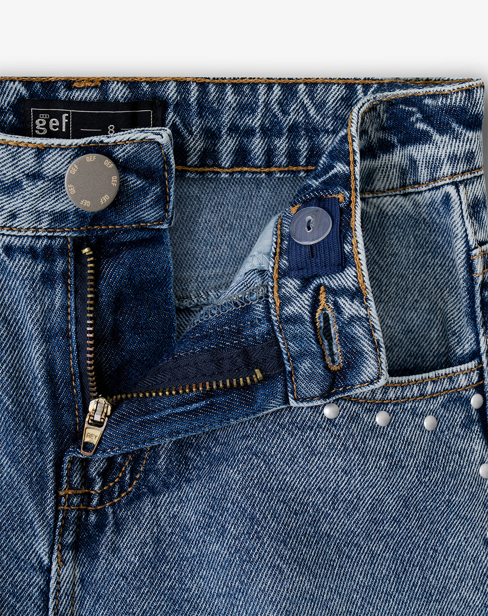 Jean skinny tiro medio índigo niña