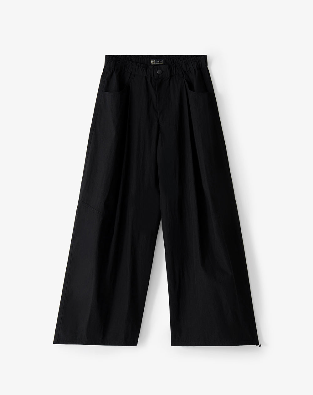 Pantalón baggy tiro medio negro mujer