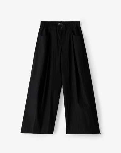 Pantalón baggy tiro medio negro mujer