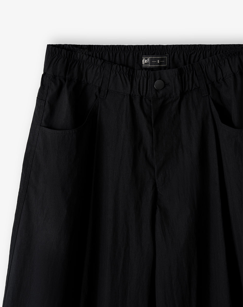 Pantalón baggy tiro medio negro mujer