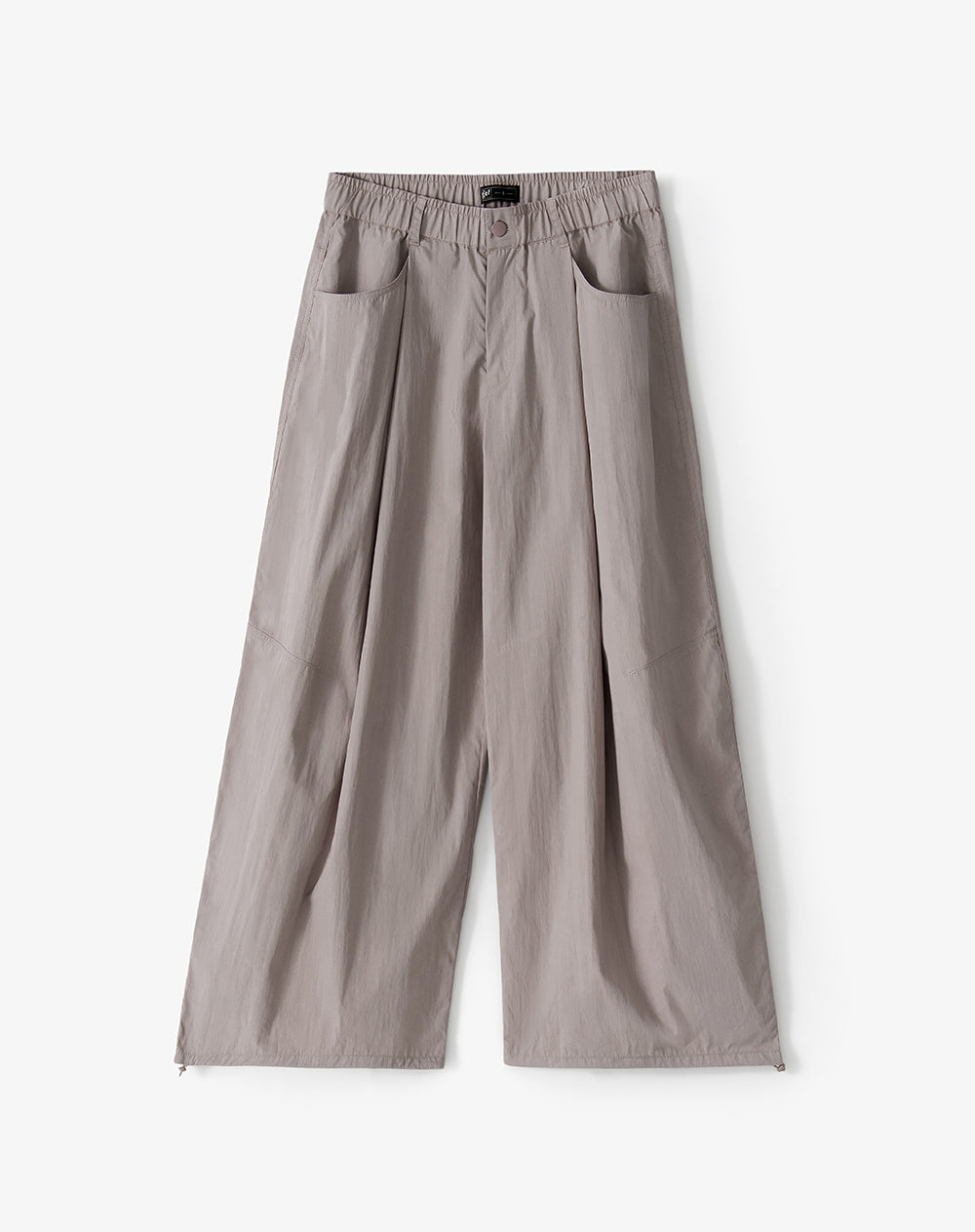 Pantalón baggy tiro medio café mujer