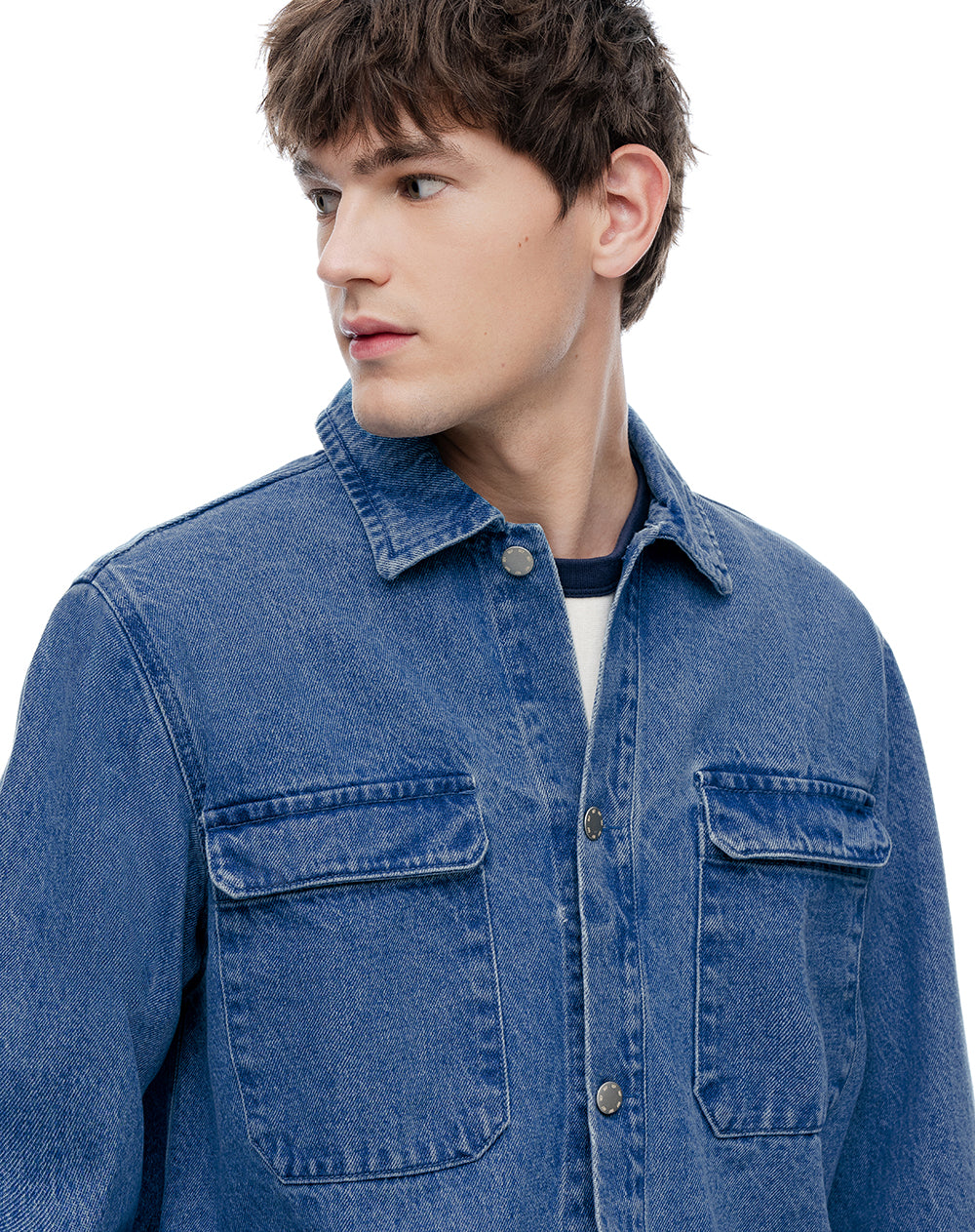 Chaqueta oversize índigo medio hombre