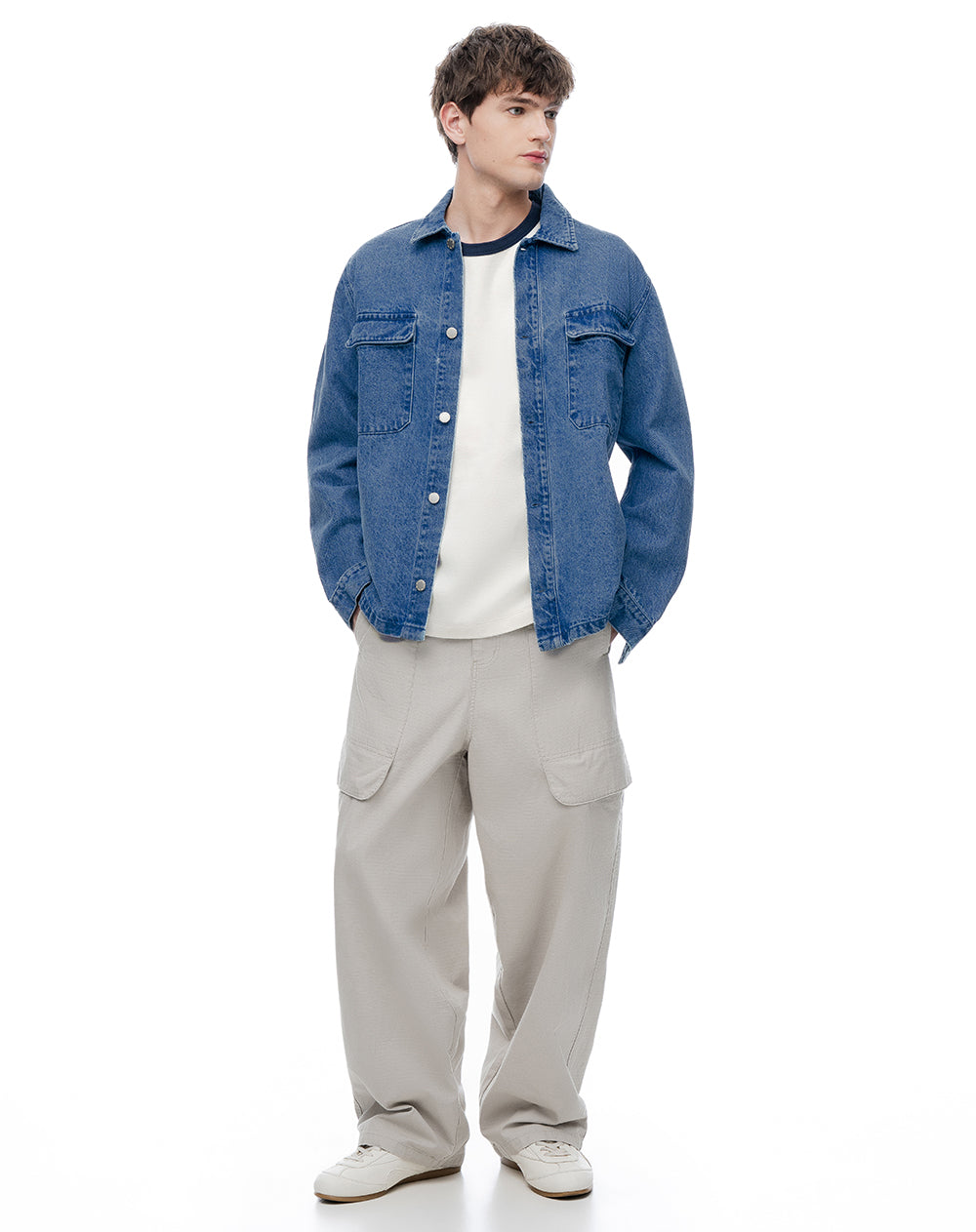 Chaqueta oversize índigo medio hombre