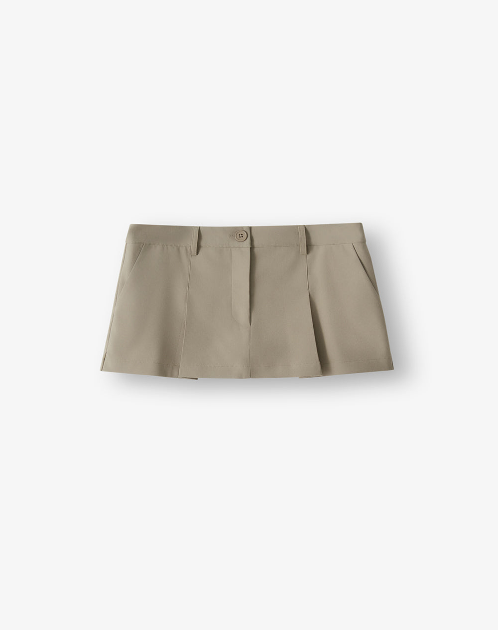 Falda corto tiro medio kaki mujer