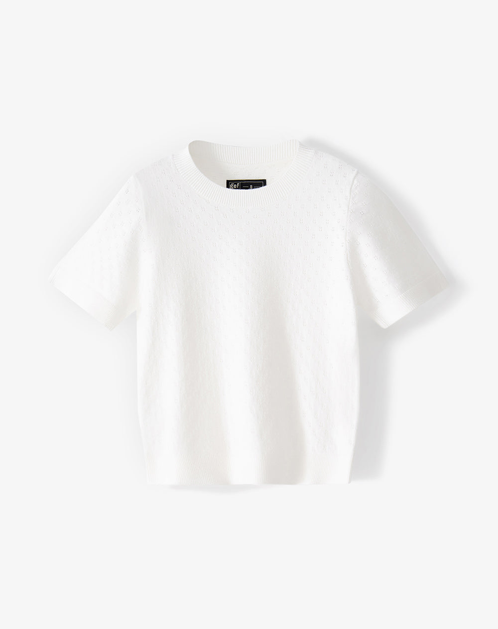 Camiseta regular manga corta cruda