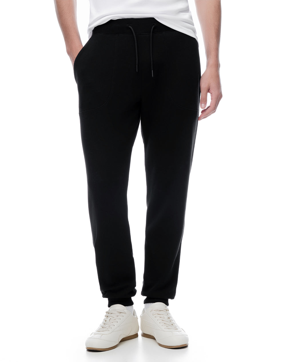 Jogger regular tiro medio negro hombre