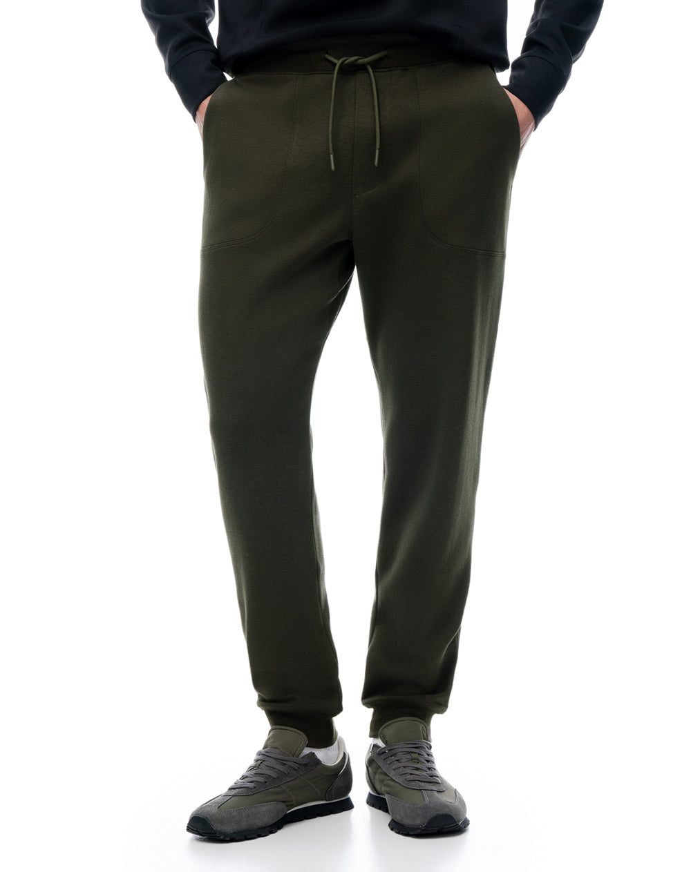 Jogger regular tiro medio verde hombre