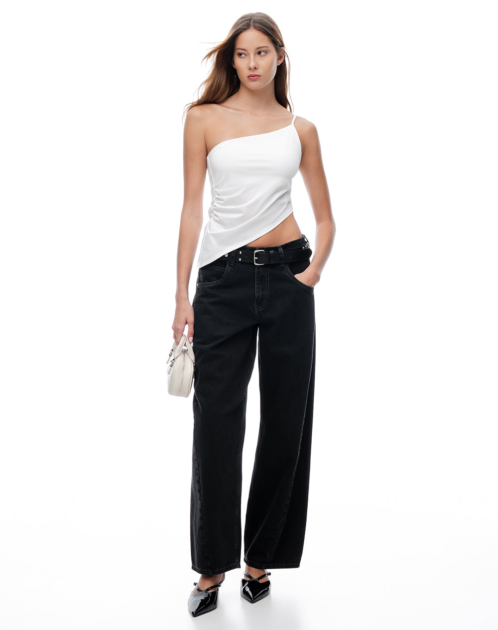 Camiseta slim blanca mujer