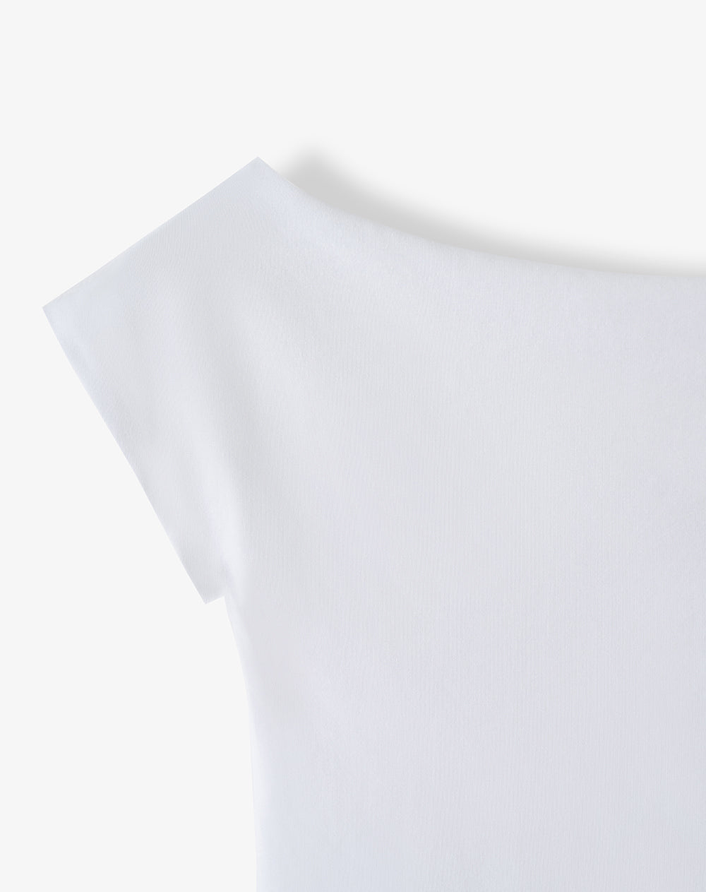 Camiseta slim manga corta blanca mujer