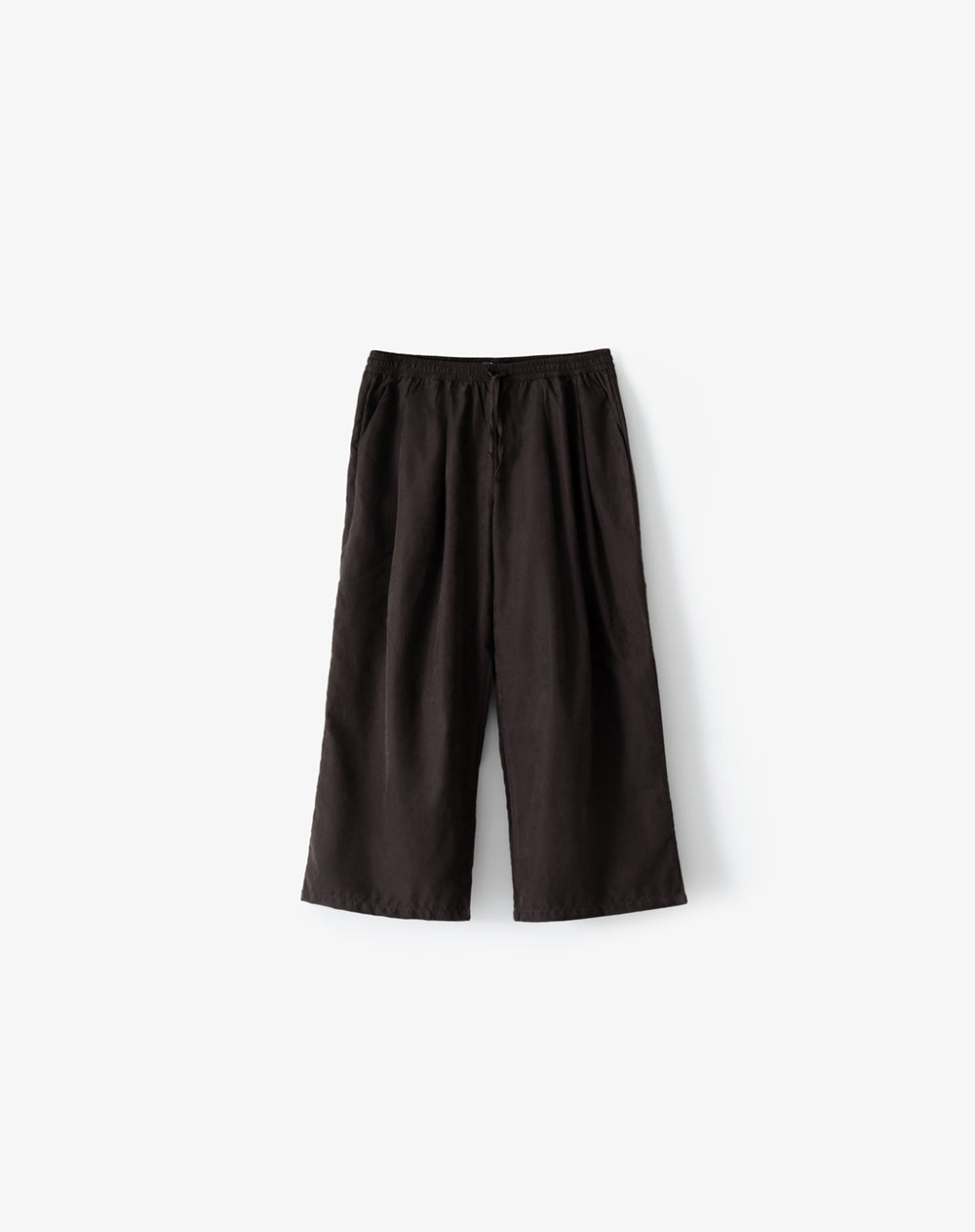 Pantalón relaxed tiro medio chocolate mujer