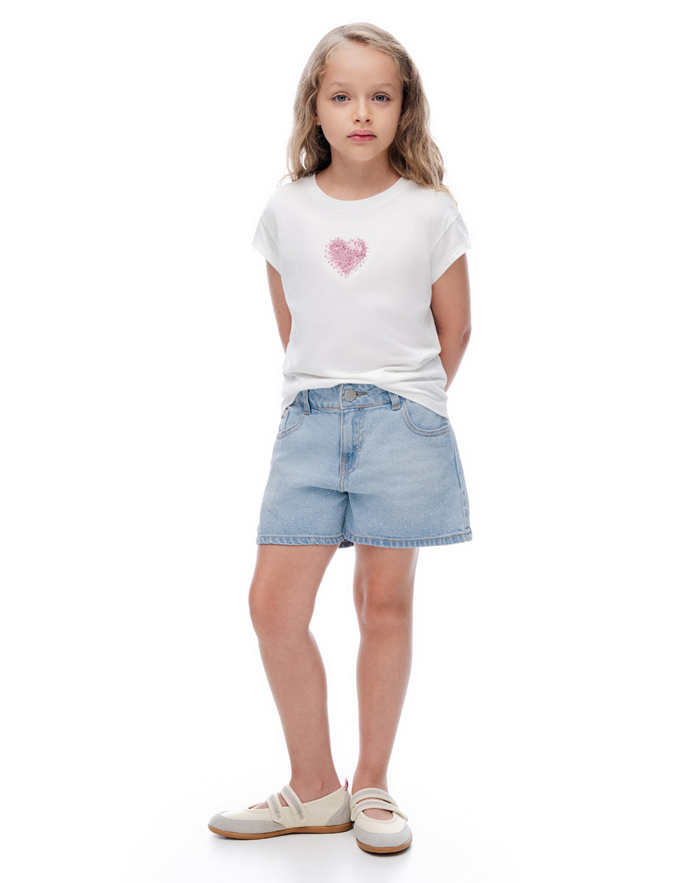 Short pantaloneta índigo medio niña