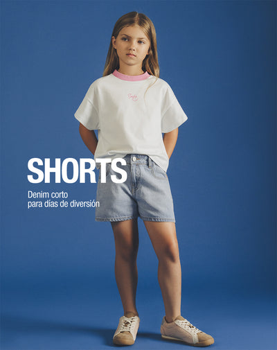 Short pantaloneta índigo medio niña