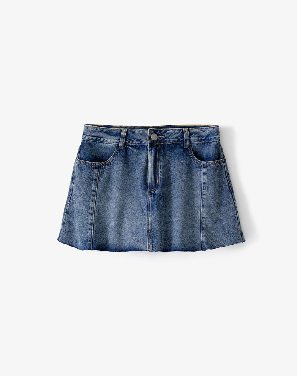 Falda corto tiro medio indigo oscuro mujer