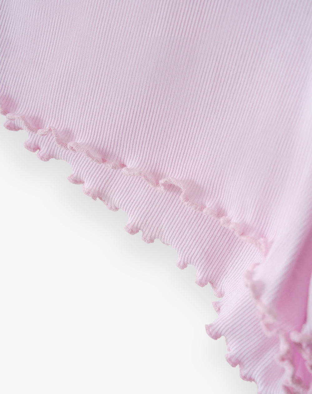 Pijama relaxed fit en rib rosado rayas