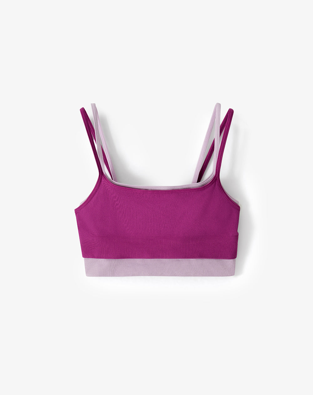 Top en tiras delgadas soporte medio fucsia