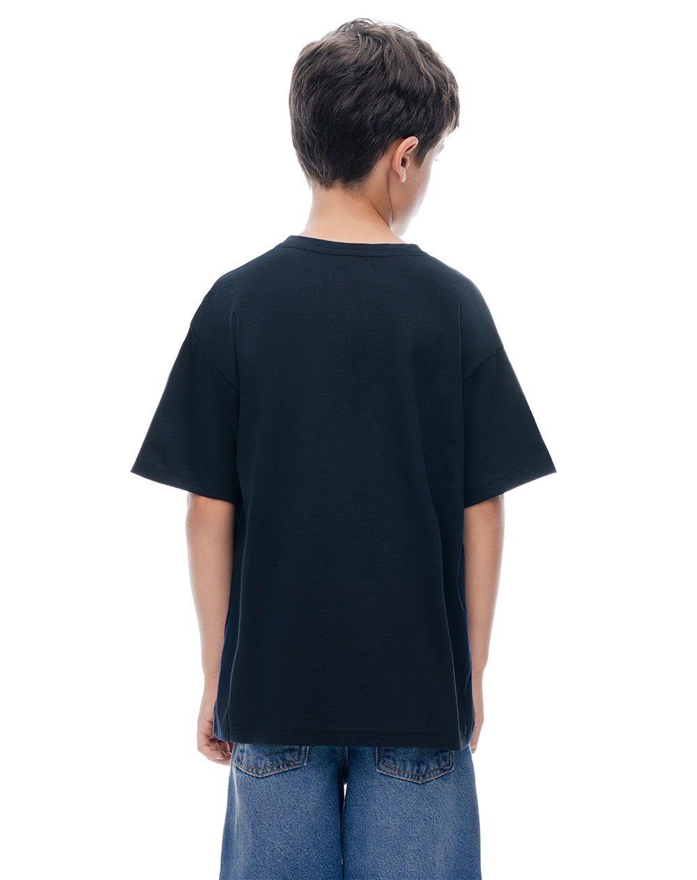 Camiseta regular manga corta azul