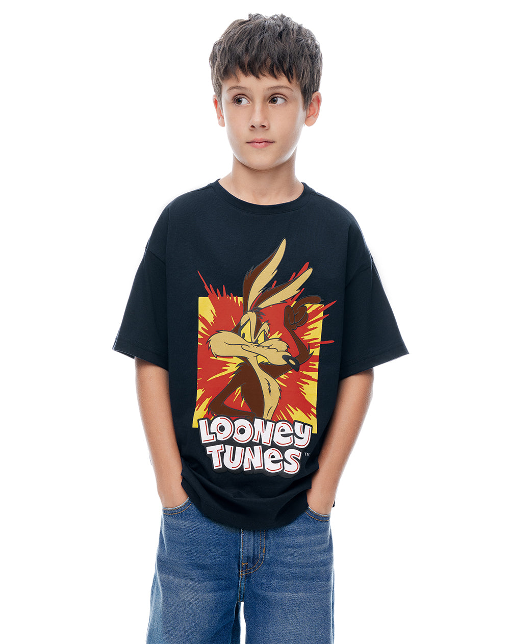 Camiseta regular manga corta azul