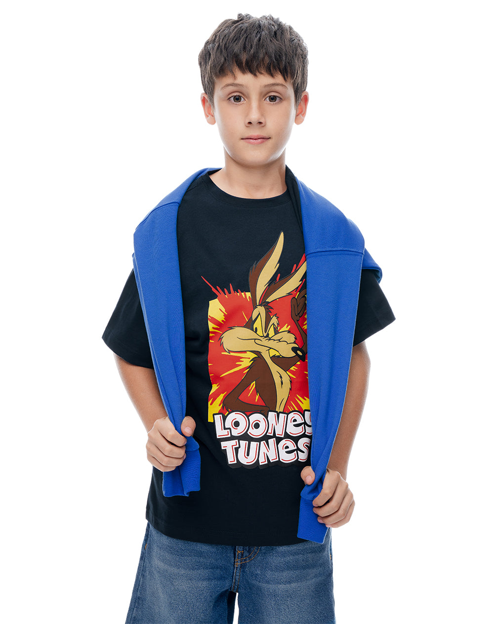Camiseta regular manga corta azul