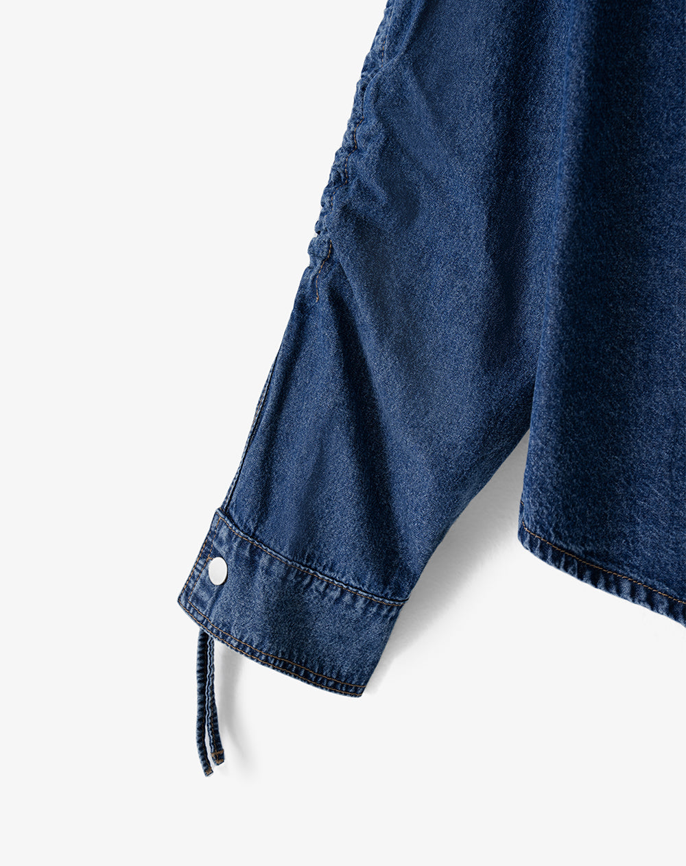 Camisa oversize manga larga índigo medio mujer