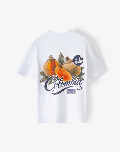 Camiseta Colombia país bonito blanca unisex