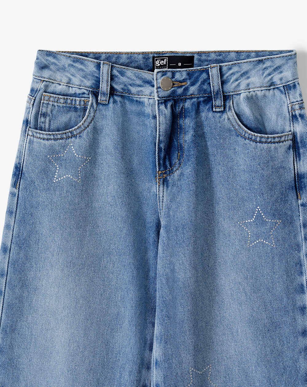 Jean loose fit tiro medio indigo