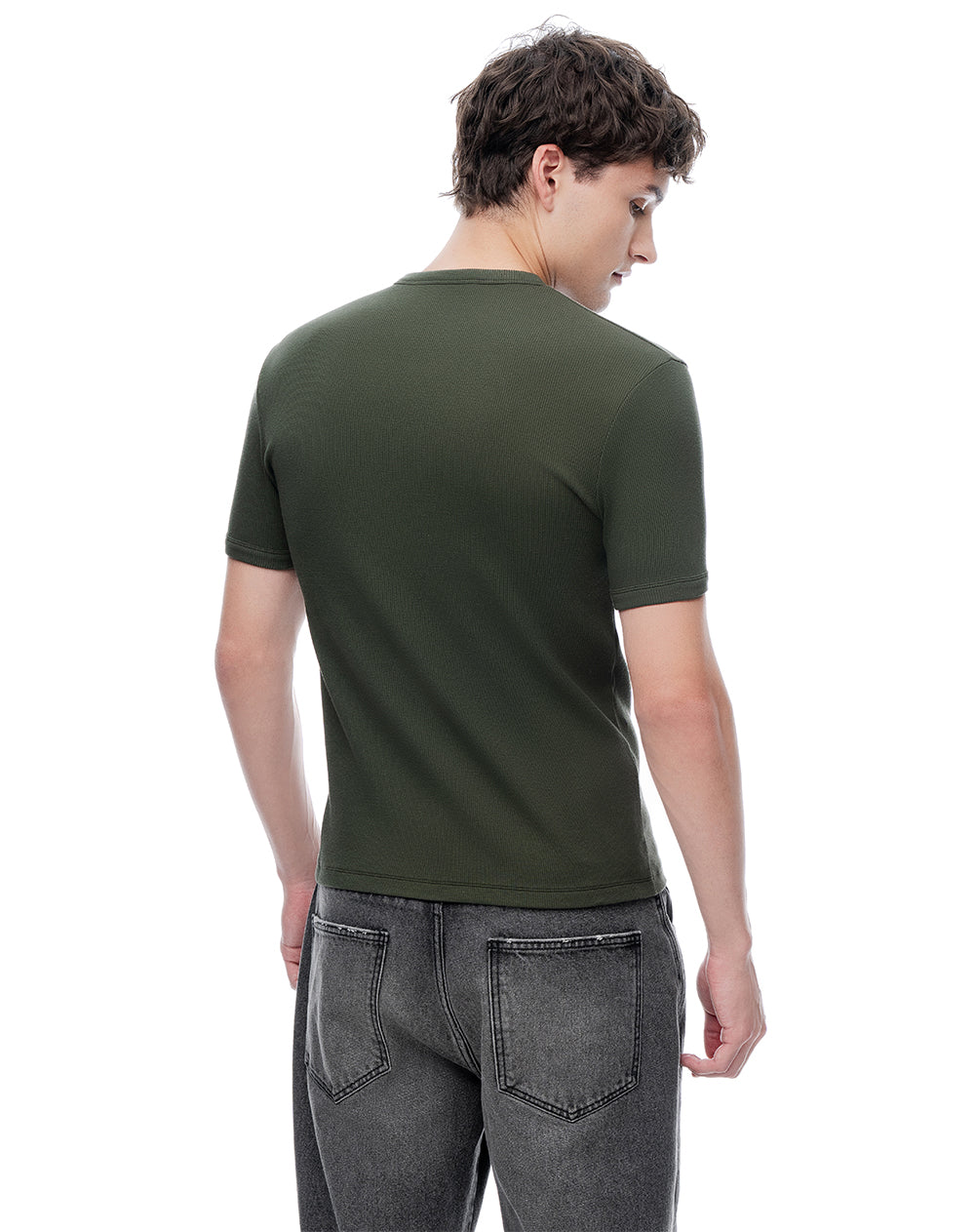 Camiseta ted manga corta verde hombre
