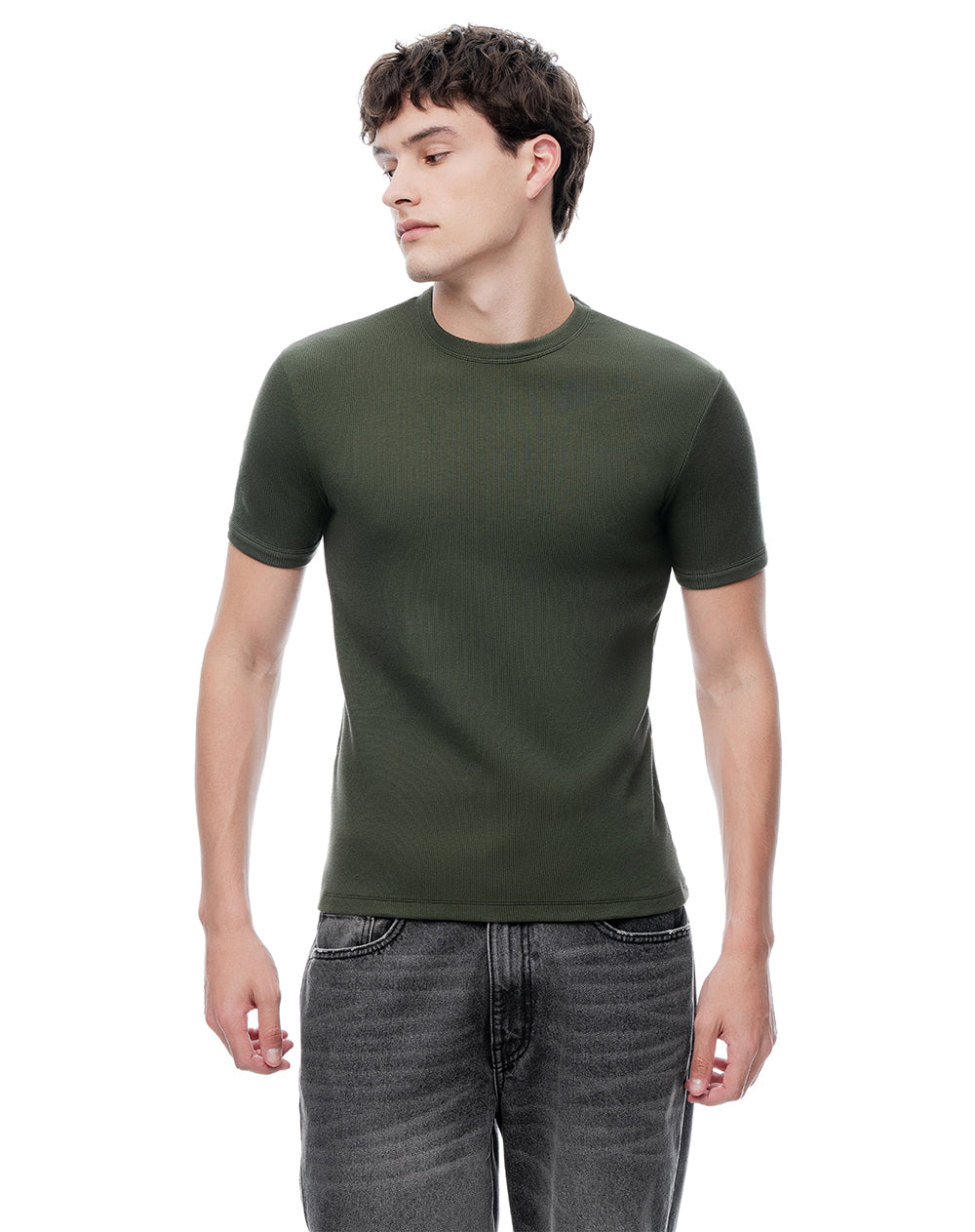 Camiseta ted manga corta verde hombre