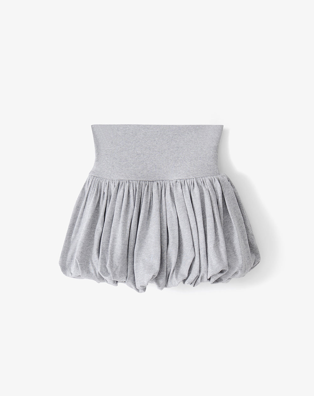 Falda corto tiro alto gris jaspe