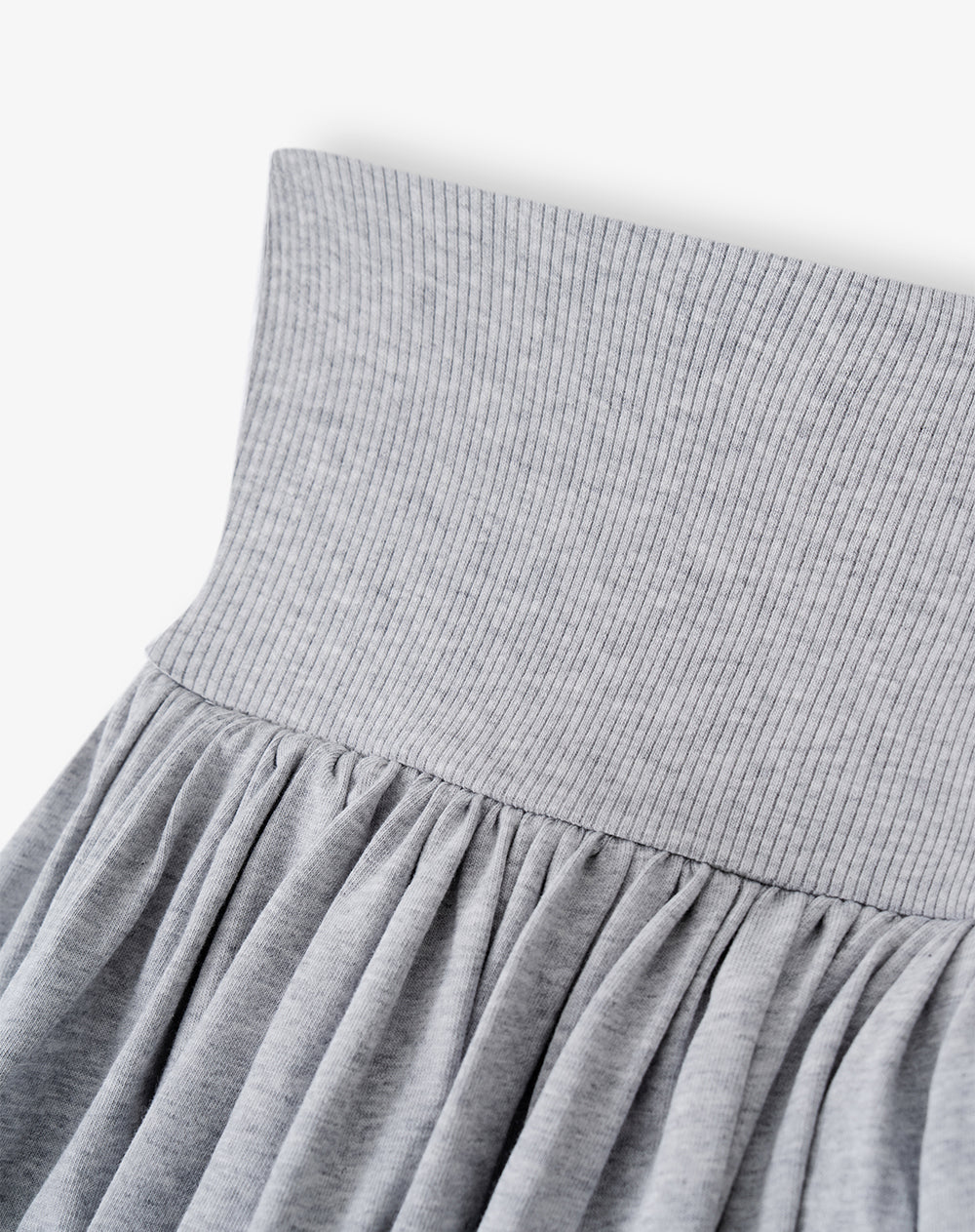 Falda corto tiro alto gris jaspe