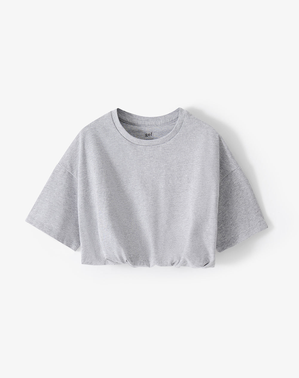 Camiseta relaxed manga corta gris jaspeada