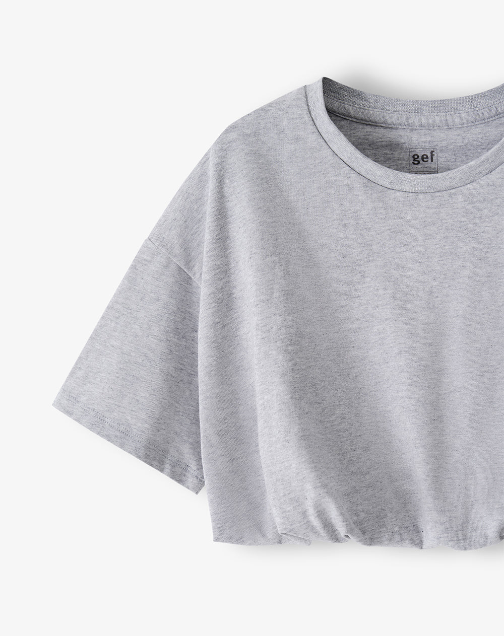 Camiseta relaxed manga corta gris jaspeada