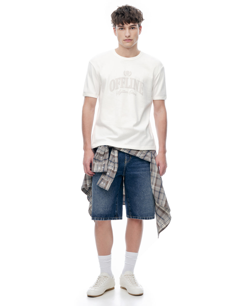 Camiseta regular fit manga corta blanca