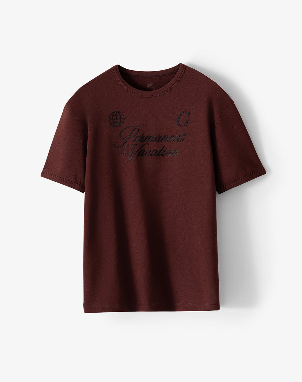 Camiseta regular fit manga corta vinotinto