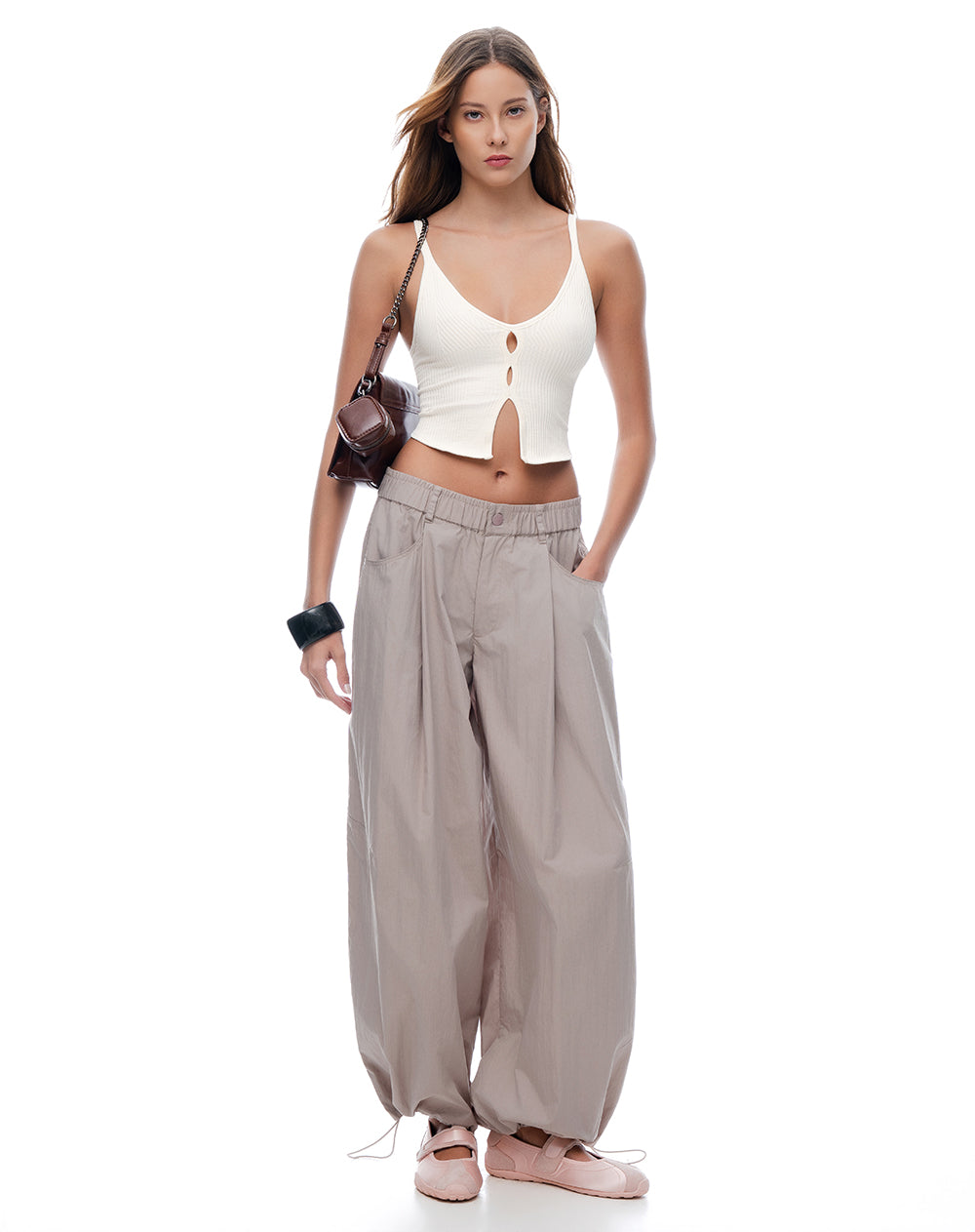 Camiseta cropped blanca