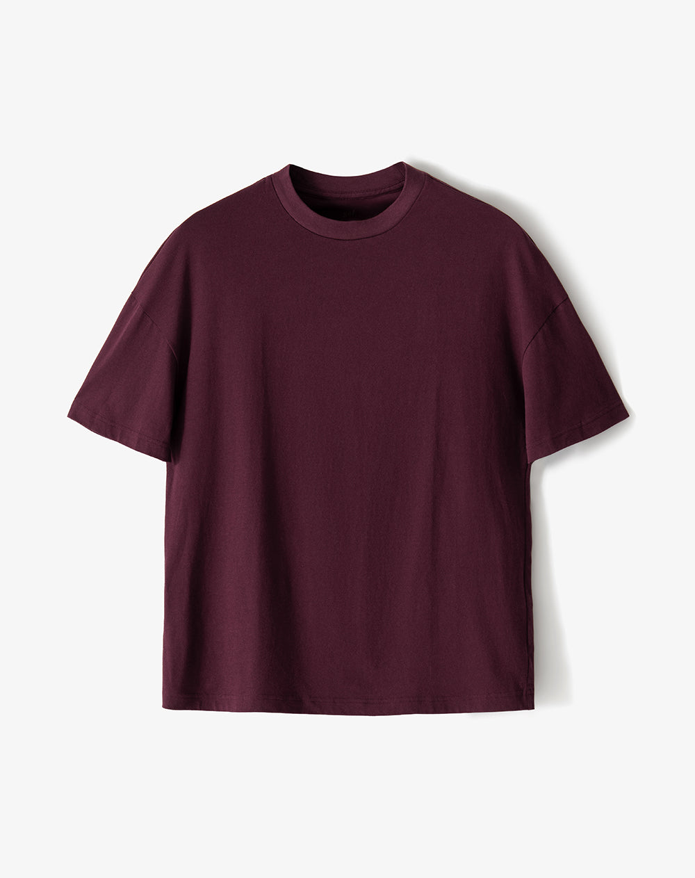 Camiseta regular manga corta vinotinto hombre