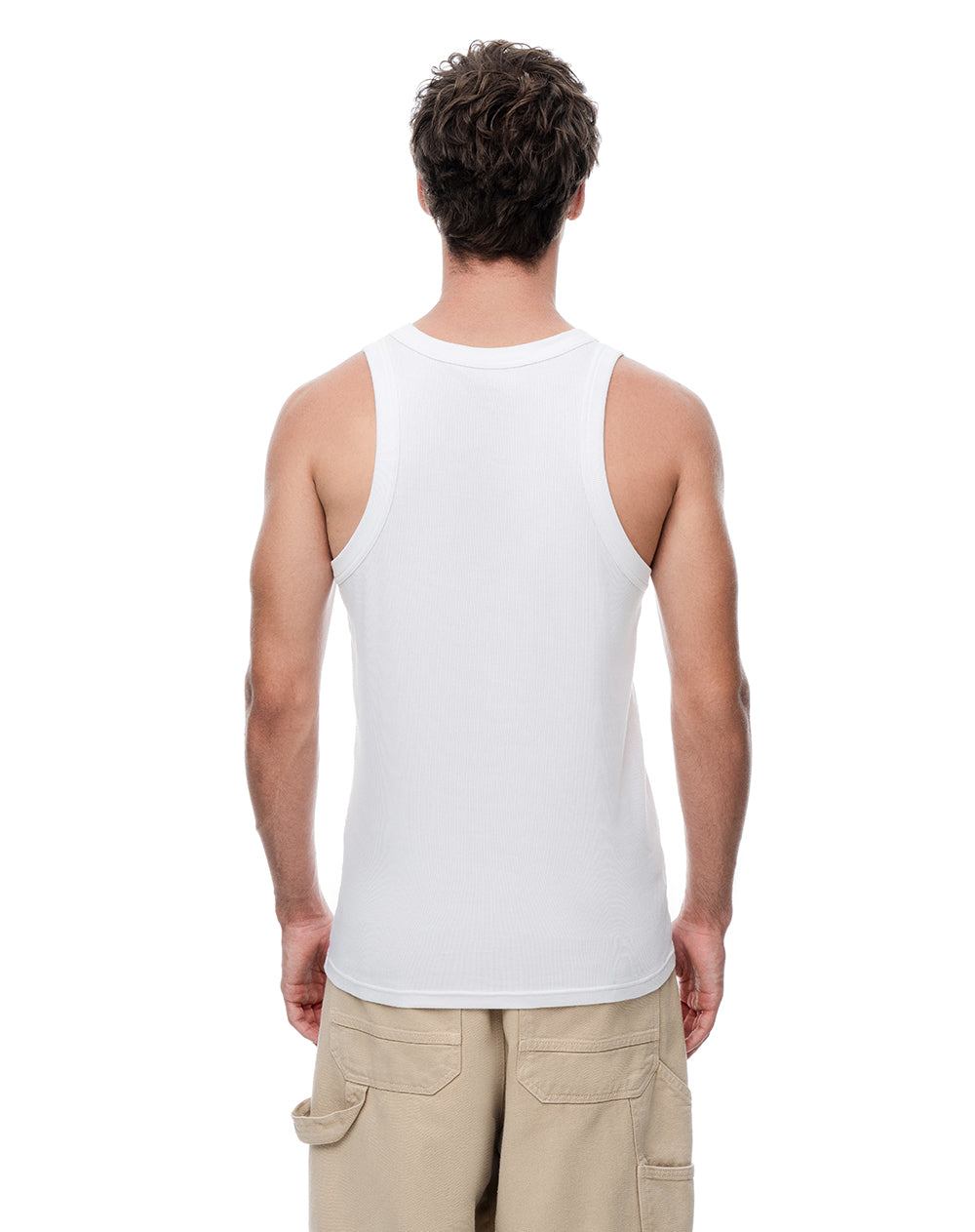 Camisilla slim algodón blanca hombre