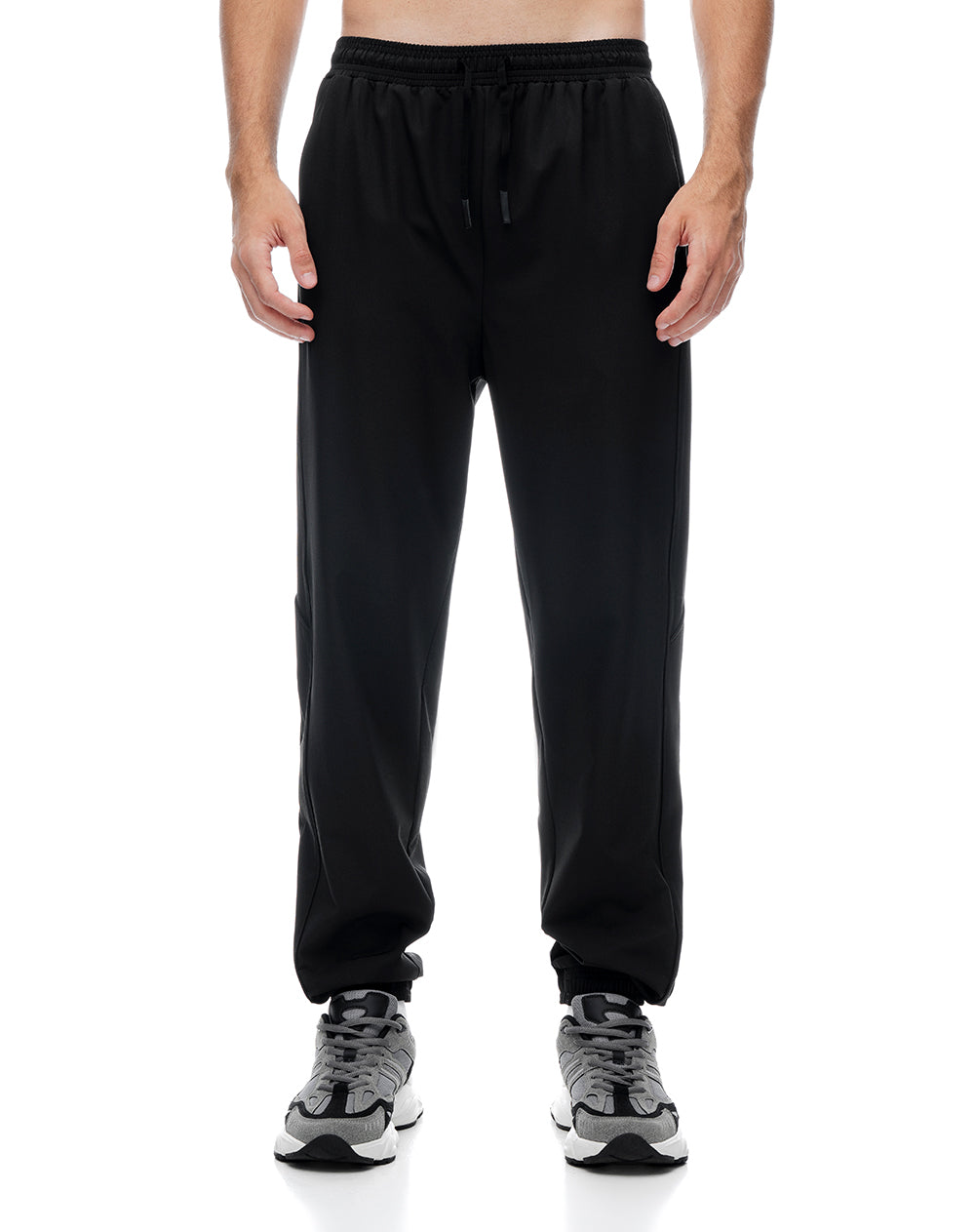 Jogger secado rápido negro hombre