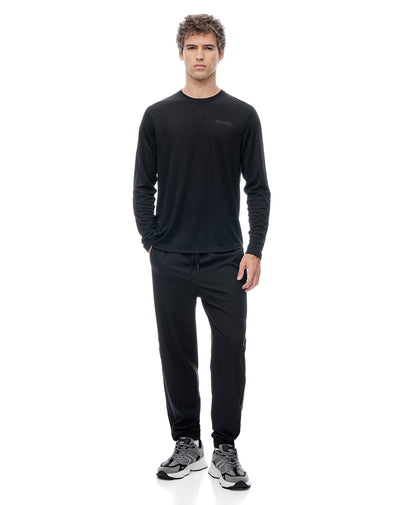 Jogger secado rápido negro hombre