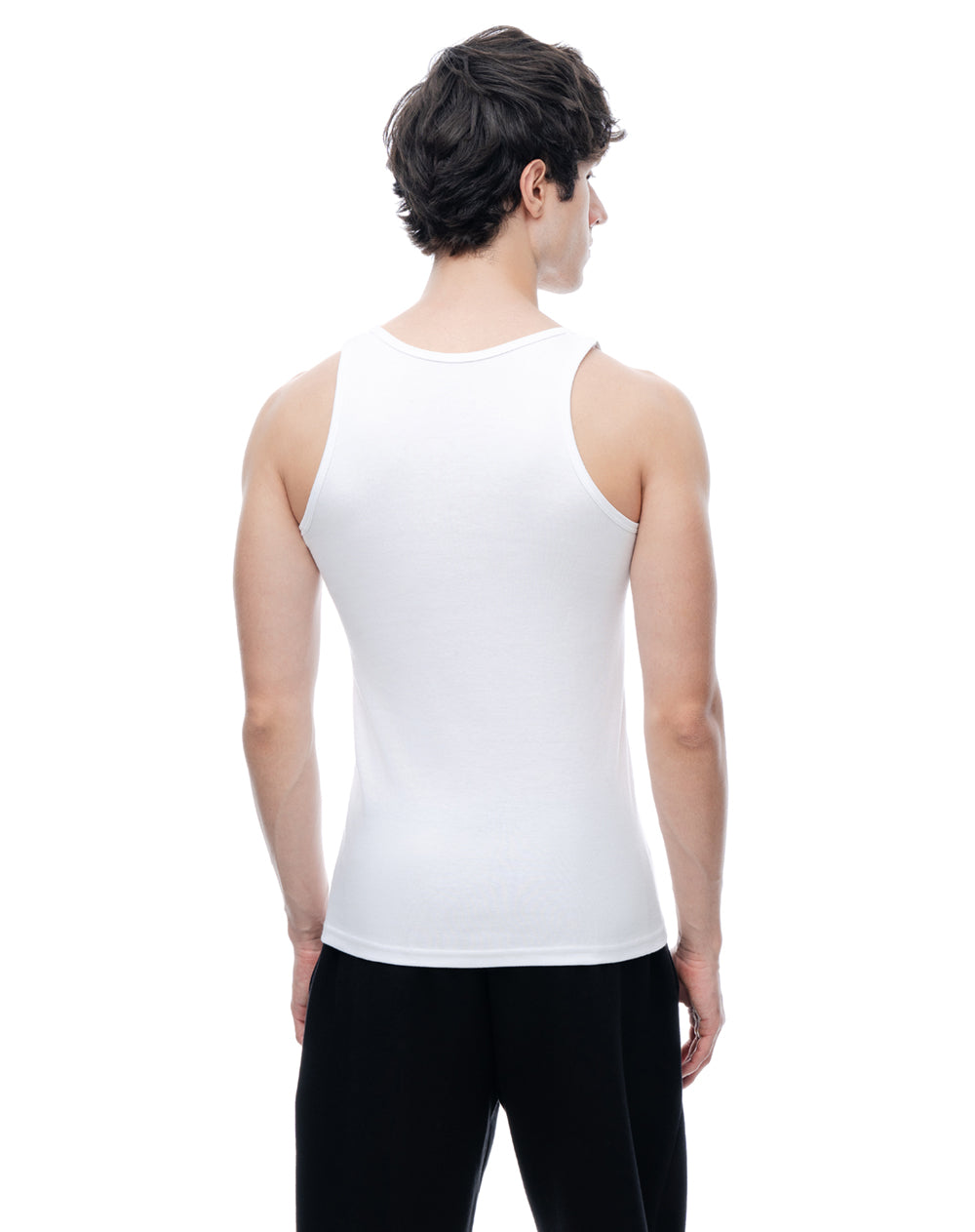 Camisilla slim algodón blanca hombre